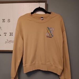 Old Navy Tan Crew Neck Sweater with Graphic